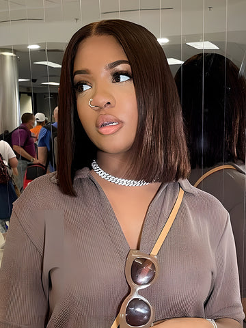 Color Pop Color Collection Straight Bob Wig Brown