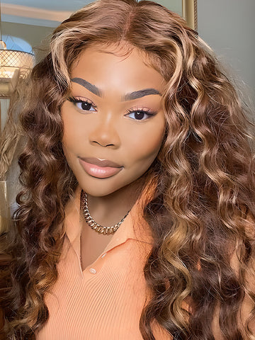 Color Pop Color Collection Curly Wig Highlights / Ombre
