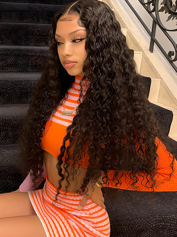 Signature Human Hair Collection Curly Lace Front Wig 100% Human Hair