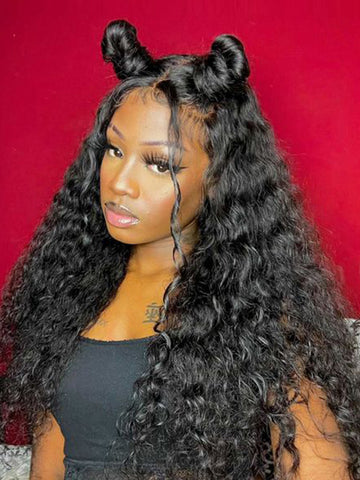Premium Human Hair Collection Wavy 13X4 Lace Front Wig
