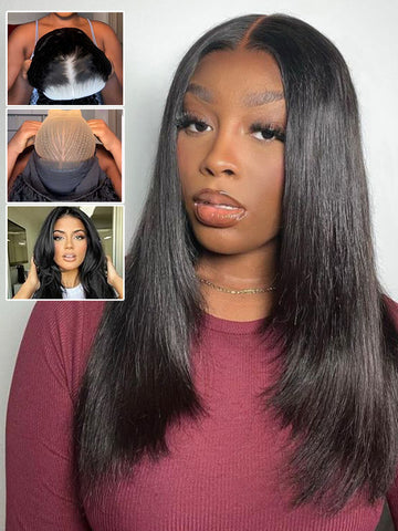 Premium Synthetic Collection Pre Bleached Wear Go Wigs Straight Wig