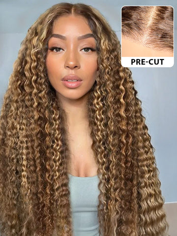 Glam Wavy Collection Water Wave Wigs Wavy Wig Highlights / Ombre